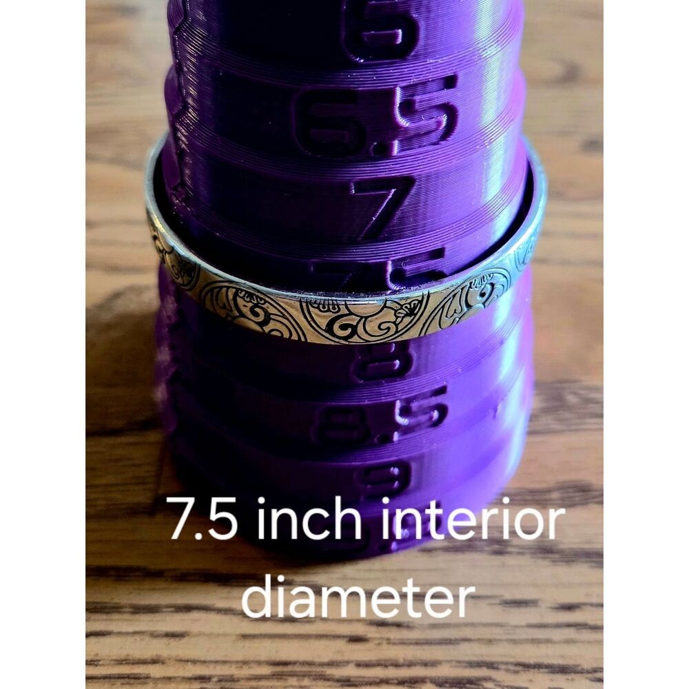 BRIGHTON "Dream Token" Vintage Silver Etched Bangle Bracelet CLASSIC CHIC! - Picture 7 of 8